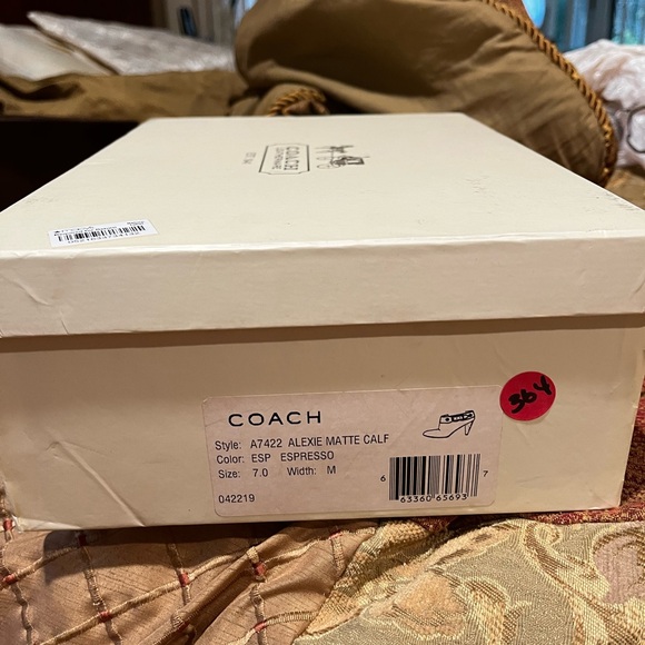 Coach Brown heeled boots size 7 - Picture 3 of 3